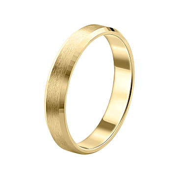 Обручальное кольцо из желтого золота матовое 220-000-465