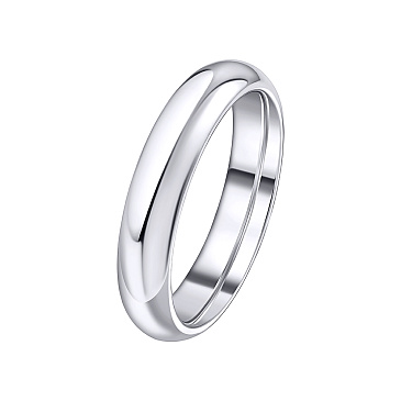 Классическое гладкое обручальное кольцо из белого золота 110-000-540