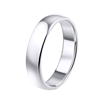 Обручальное кольцо 4 мм из белого золота 210-000-640